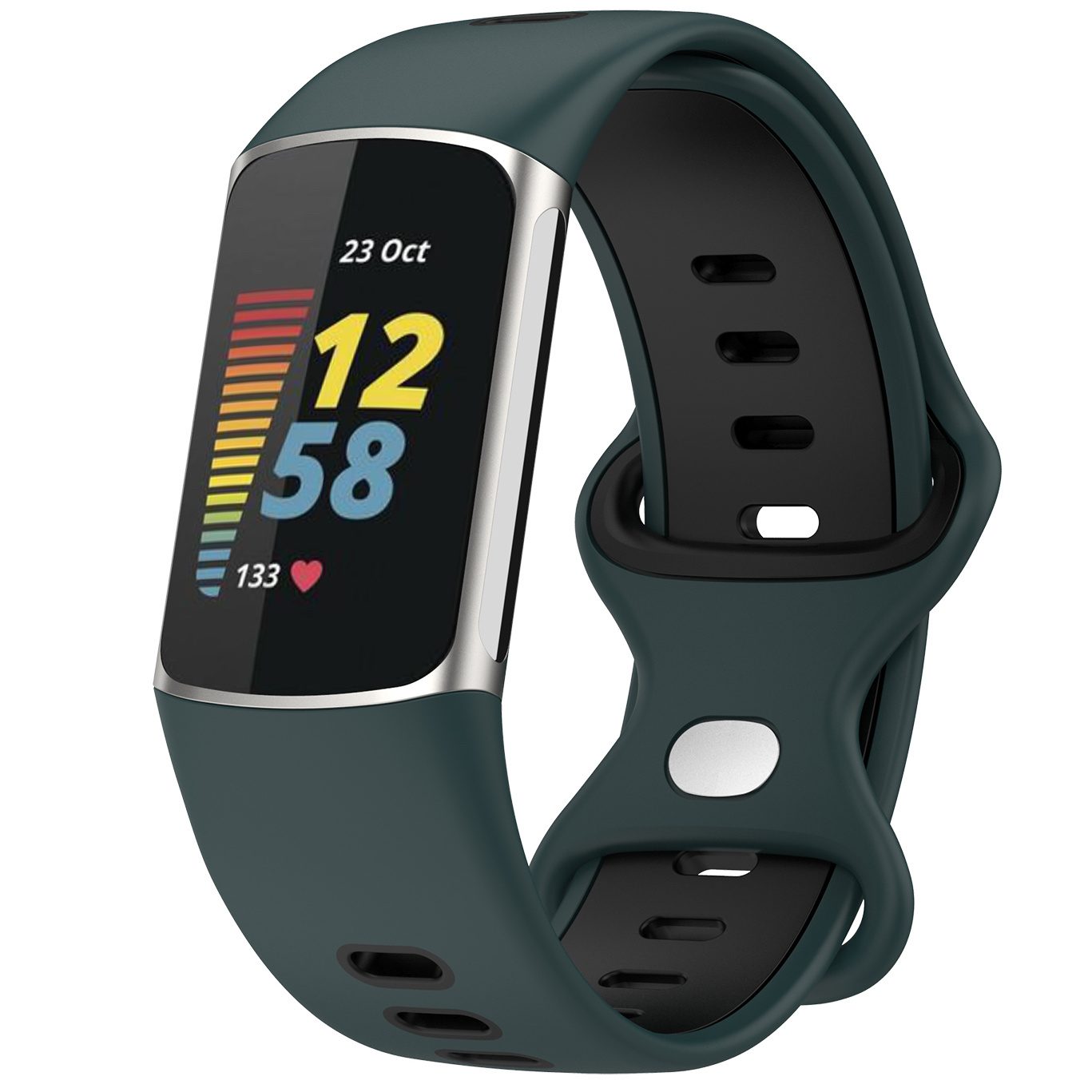 Fitbit Charge 5 Double Sport Strap - Green Black