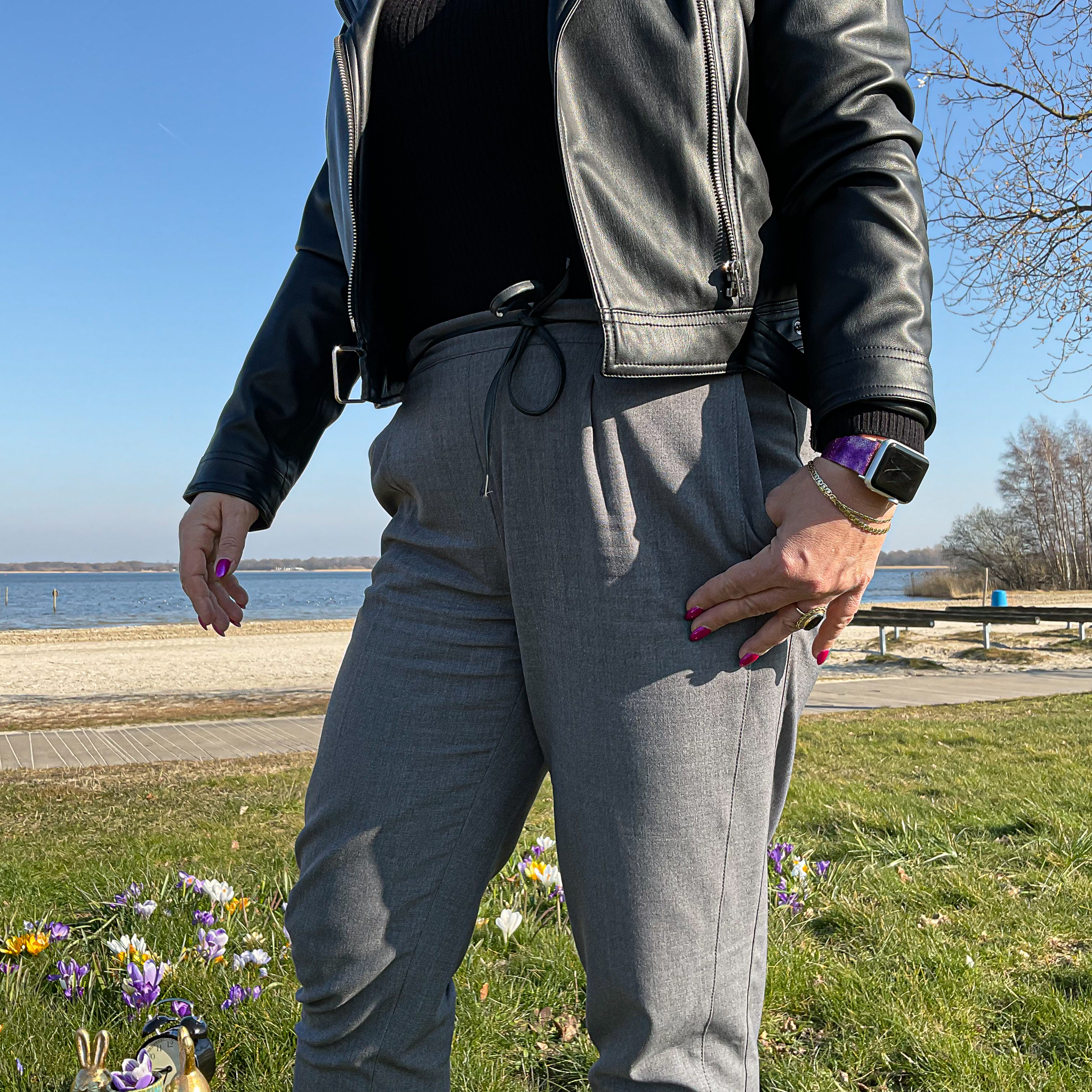 Apple Watch Leather Glitter Strap - Purple