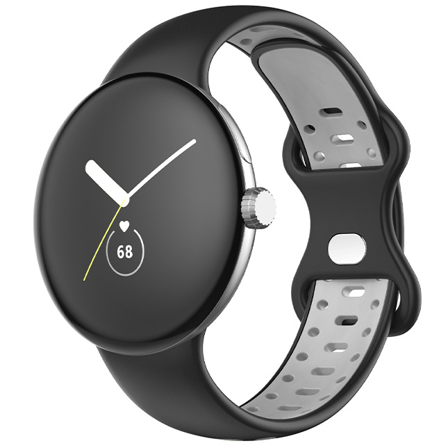 Google Pixel Watch Double Sport Strap - Black Grey