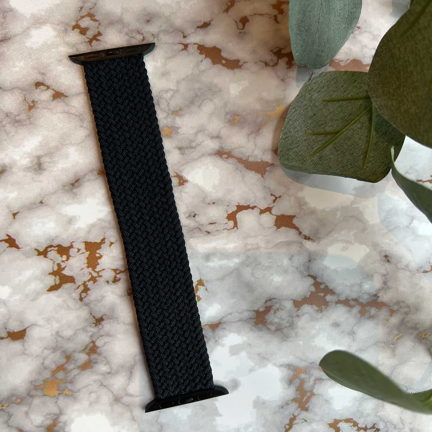 Apple Watch Nylon Braided Solo Loop Strap - Charcoal