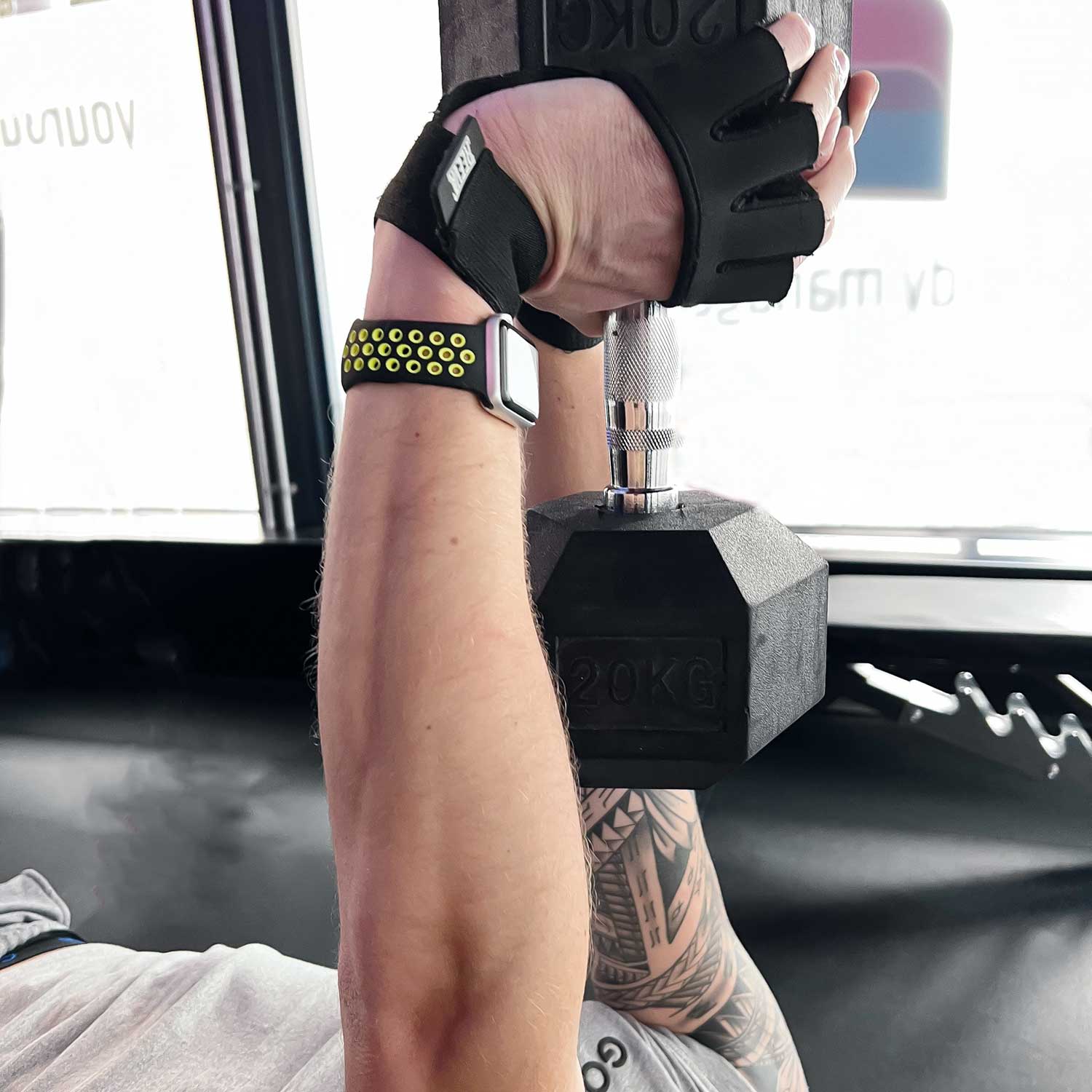 Apple Watch Double Sport Strap - Black Yellow