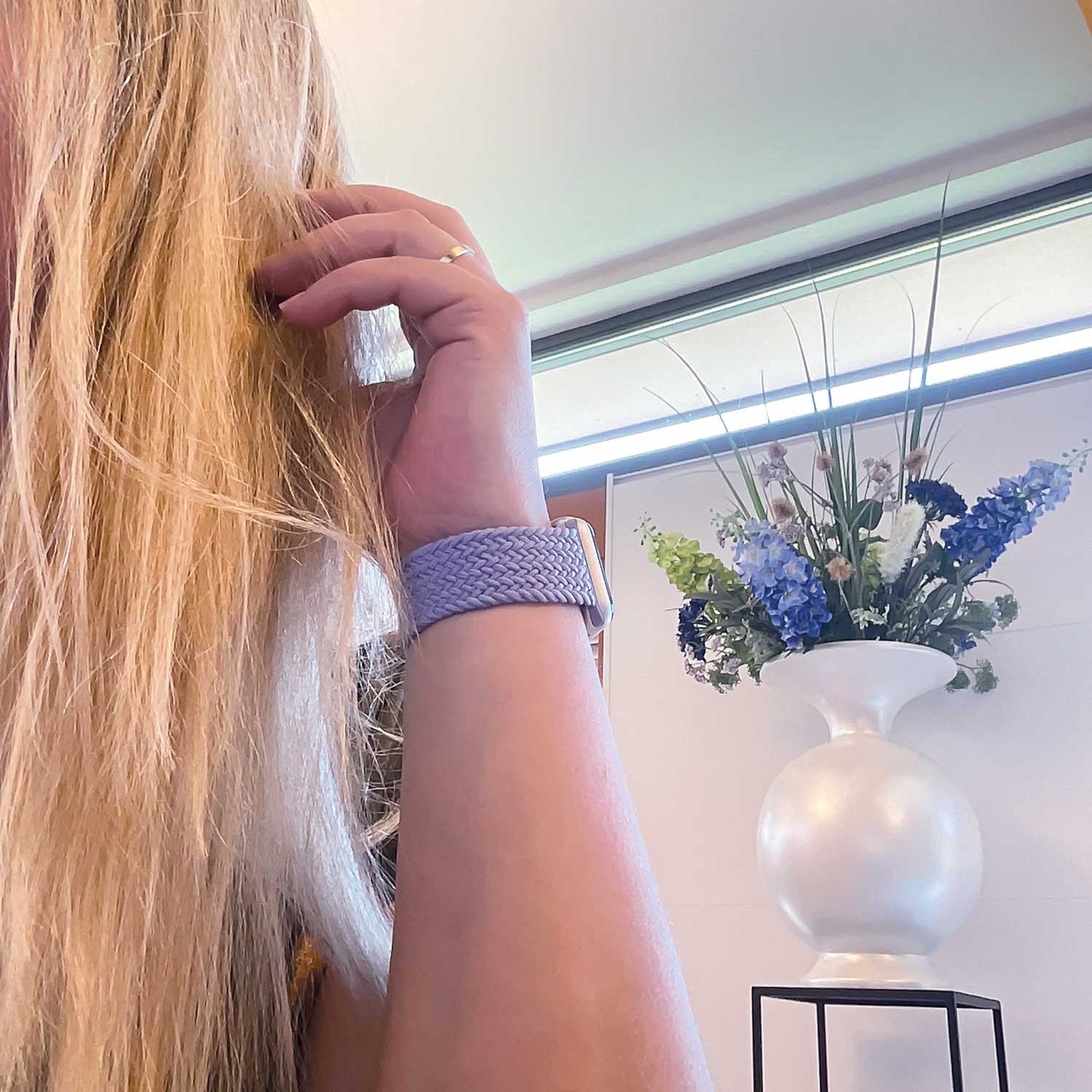 Apple Watch Nylon Braided Solo Loop Strap - Lavender
