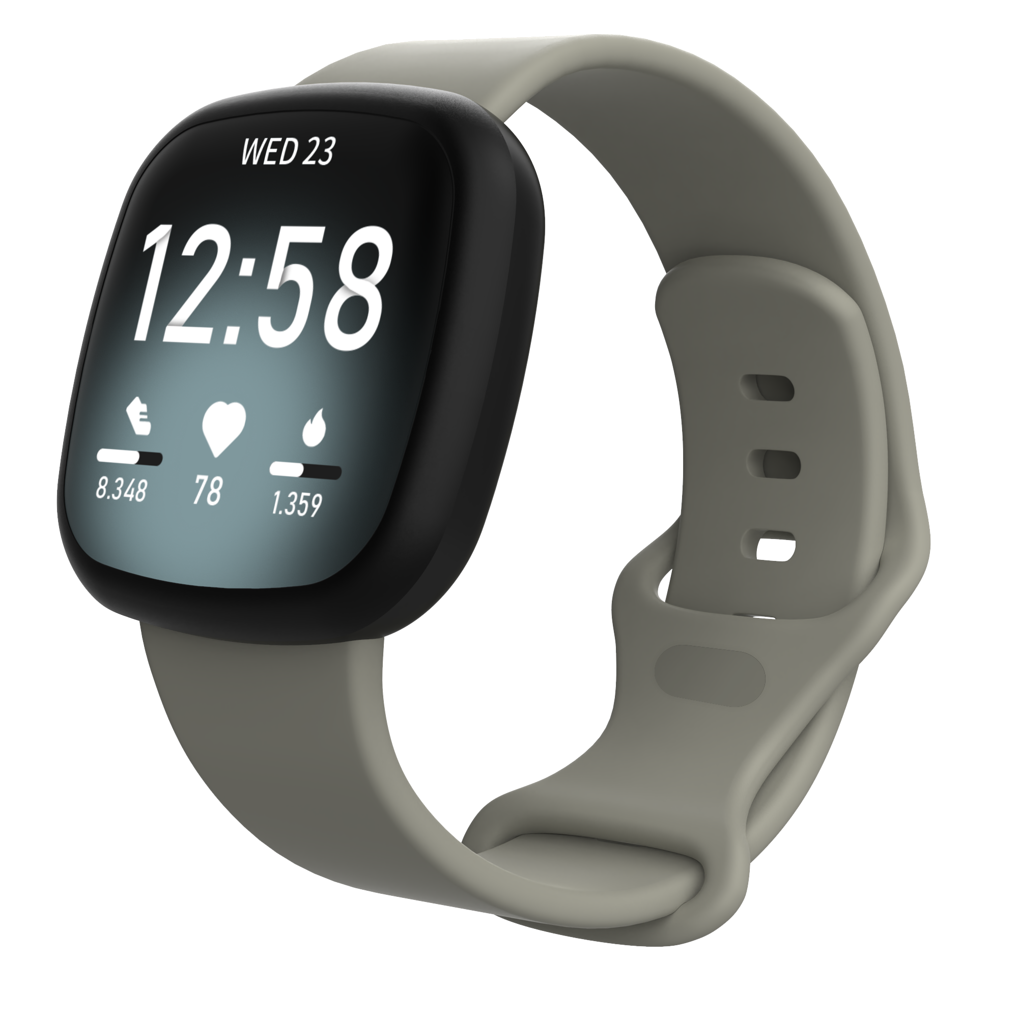 Fitbit Versa 3 / Sense Sport Strap - Grey