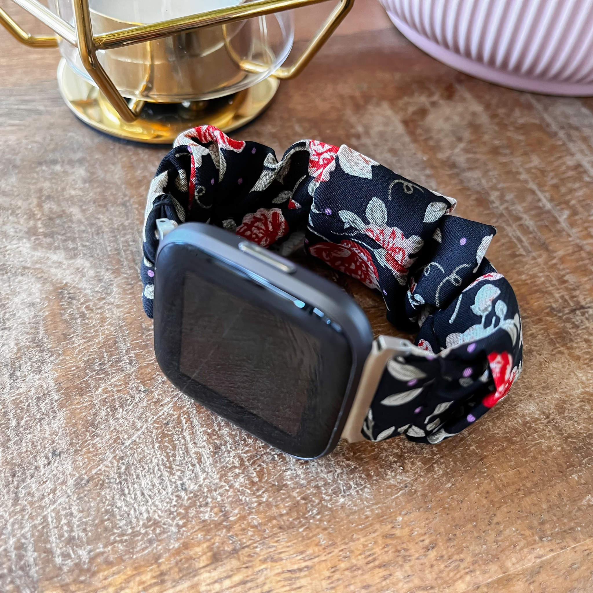Fitbit Versa Nylon Scrunchie Strap - Rose Mix