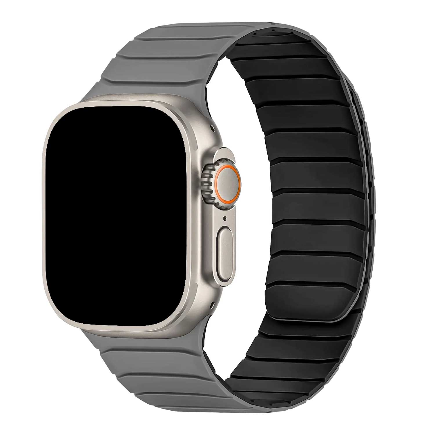 Apple Watch strap Vetra - silicone - grey black
