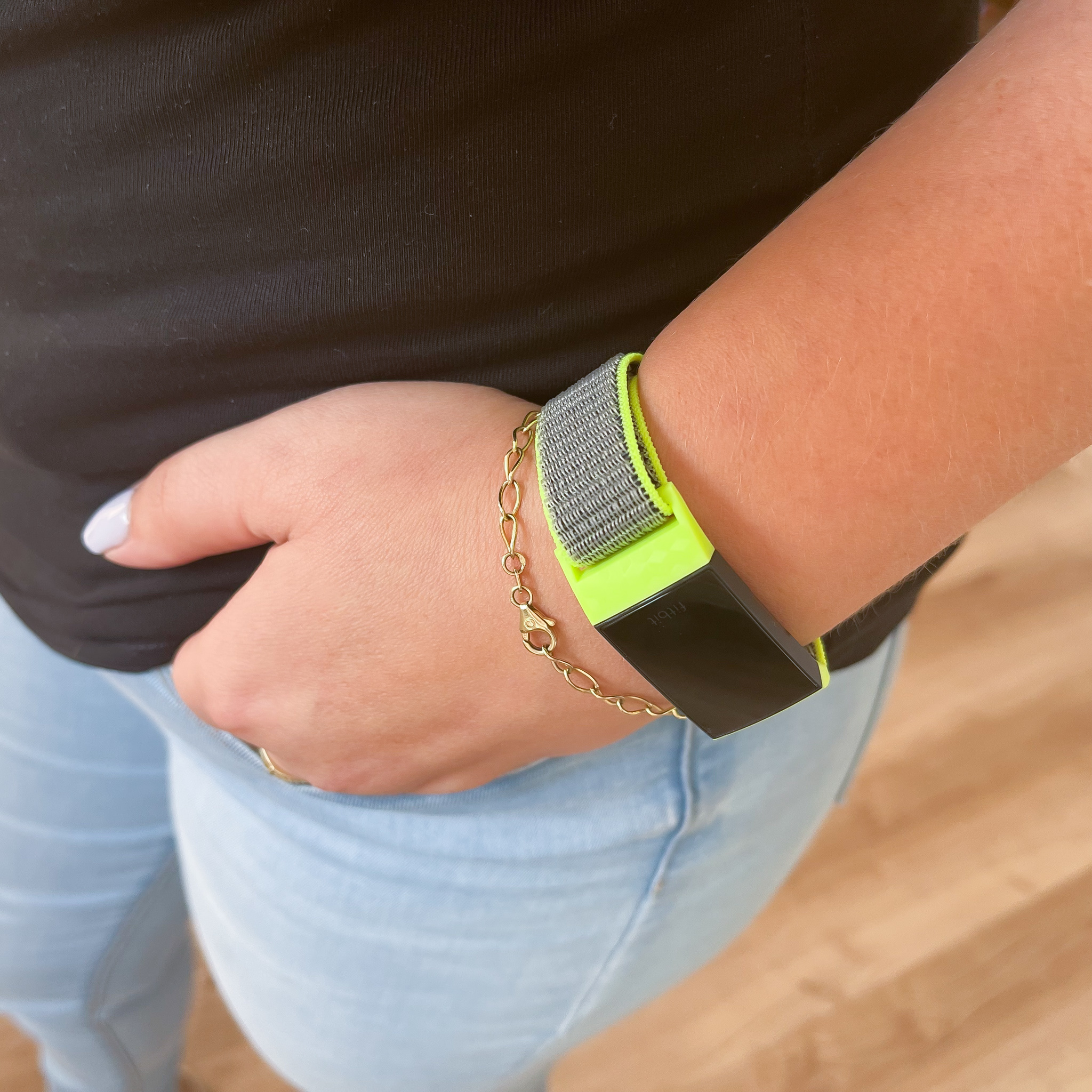 Fitbit Charge 3 &Amp; 4 Nylon Strap - Bright Yellow
