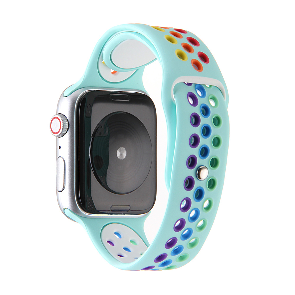 Apple Watch Double Sport Strap - Colourful Light Blue