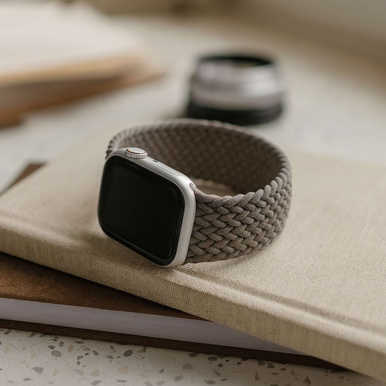 Apple Watch Nylon Braided Solo Loop Strap - Clay