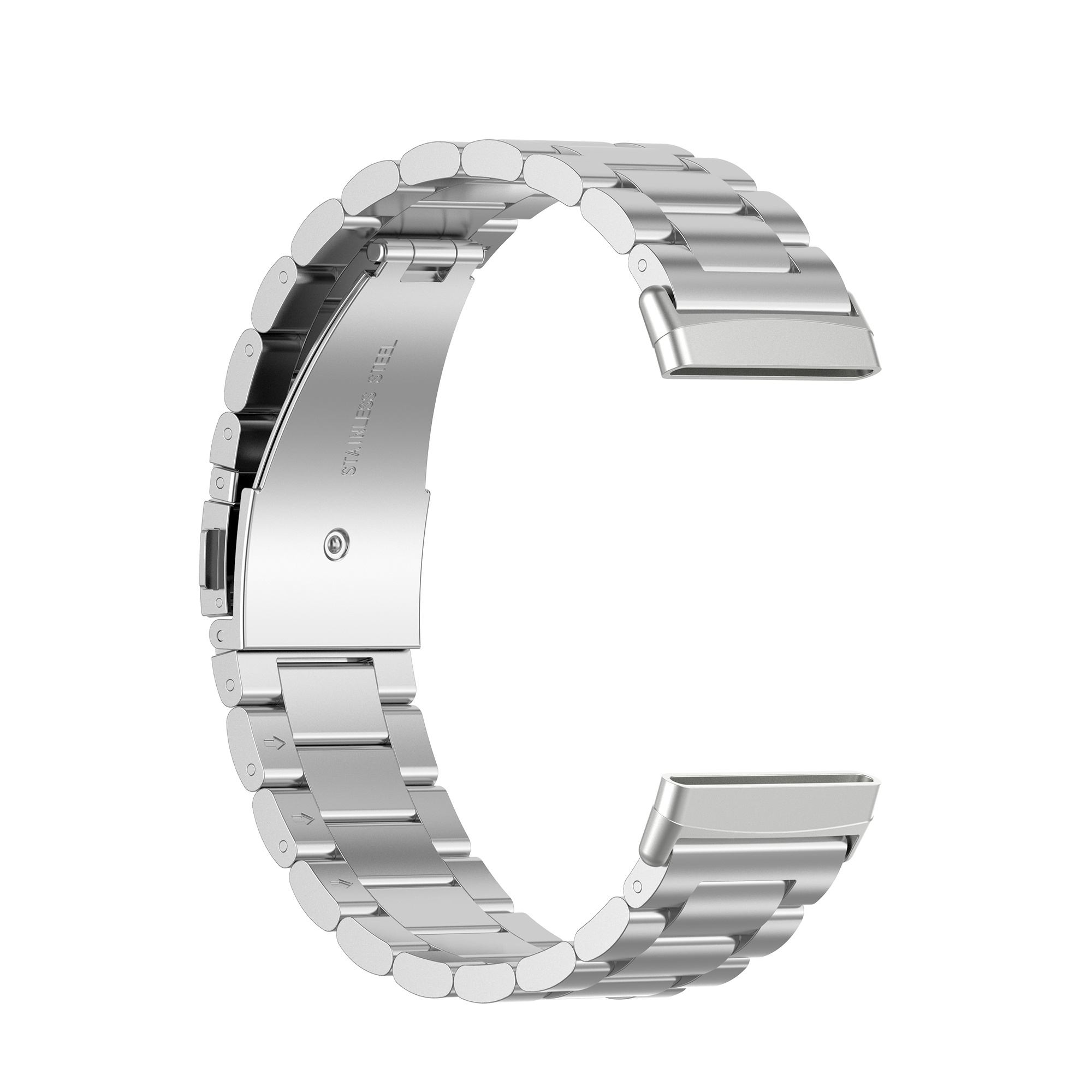Fitbit Versa 3 / Sense Beads Steel Link Strap - Silver